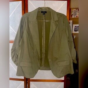 Torrid Olive  color Blazer. Size 0- Used